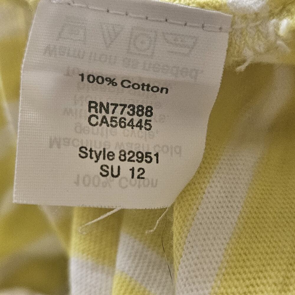 J Crew Yellow Striped Scoop Neck Top Size Small - Picture 4 of 5